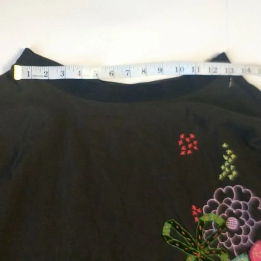 Free People Brown Corduroy Embroidered Skirt Size 2 - Picture 6 of 9